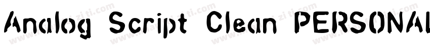 Analog Script Clean PERSONAL Person字体转换